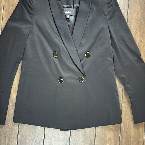 AYR “The Coat” Blazer Size: 0, Double-breasted, waist-length Shawl collar Black - Picture 6 of 9